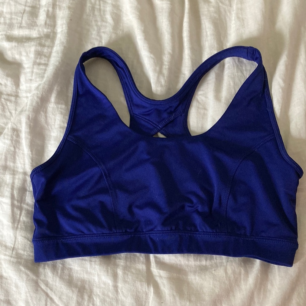 3/$18 Tek Gear Sports Bra Size Large Blue